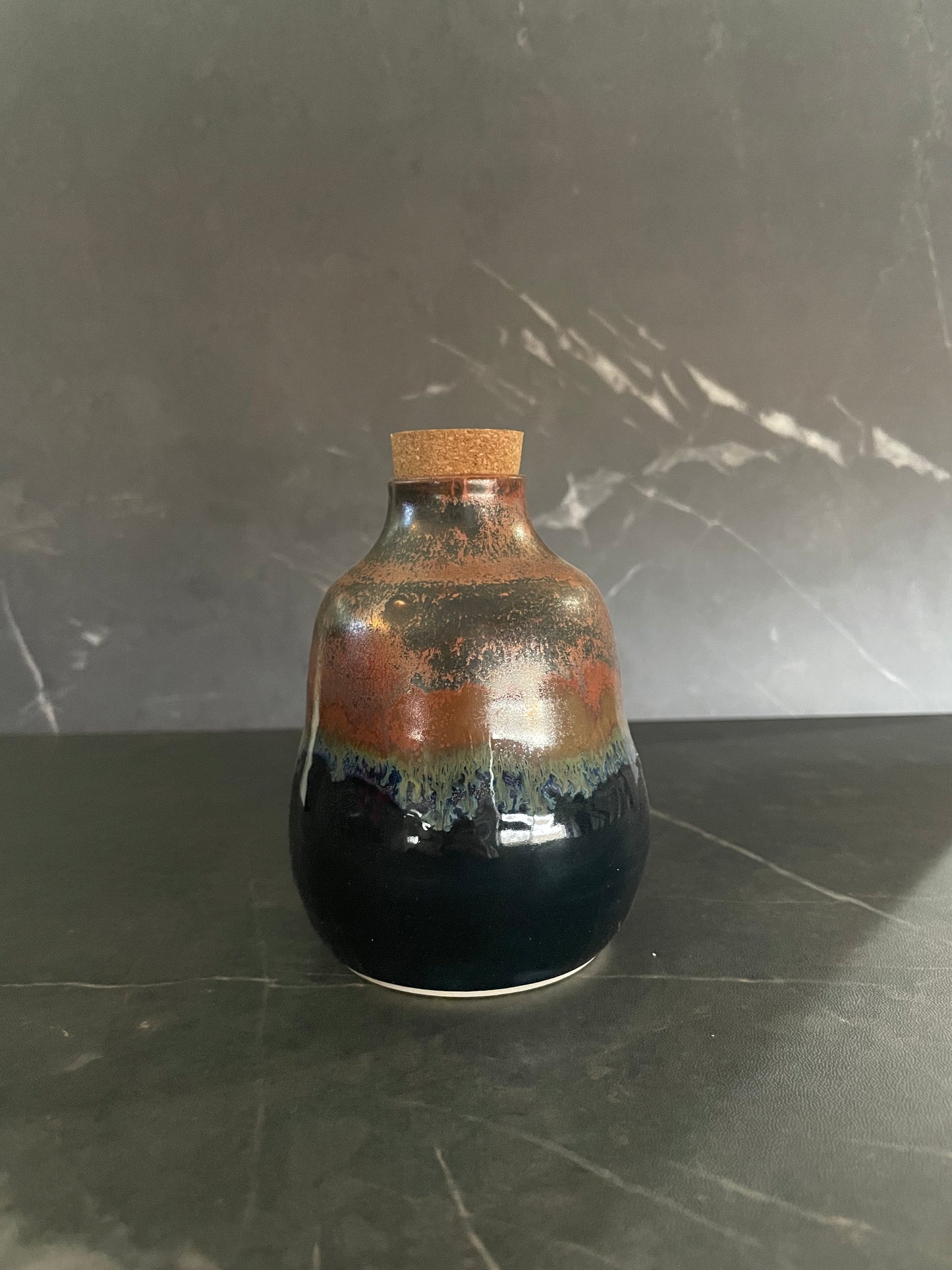 Spell Jar - Black Green and Copper