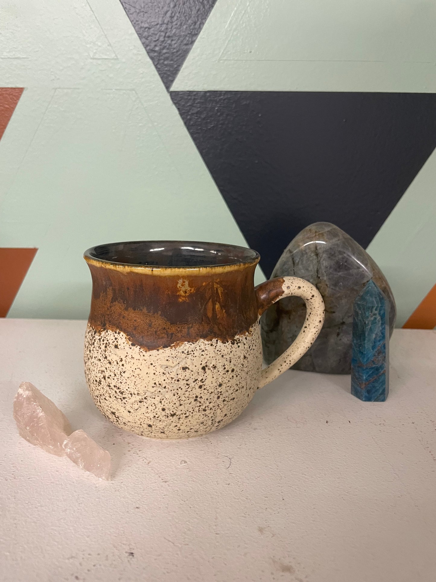 Brown and white Speckled Mug