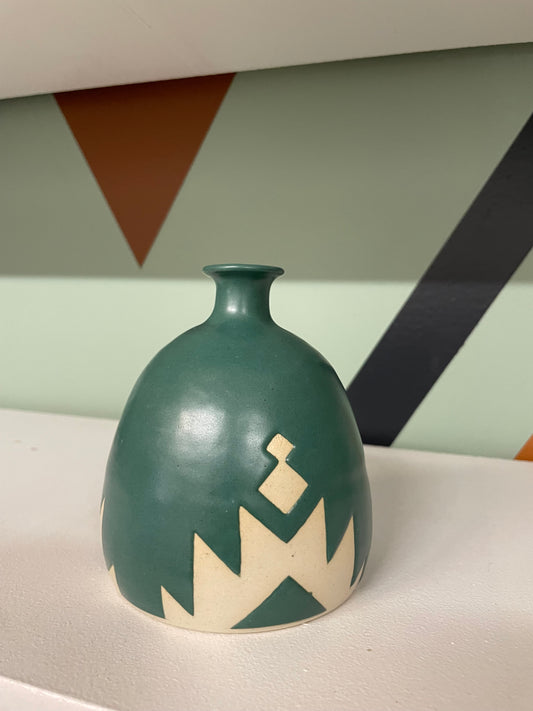 Matte Green Southwestern Watering Bell