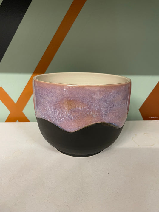 Lavender and Black Planter