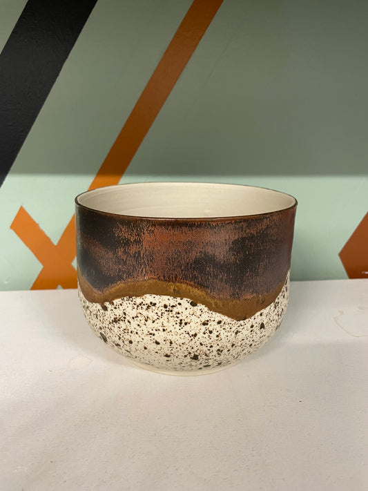 Copper and Brown Speckled Planter