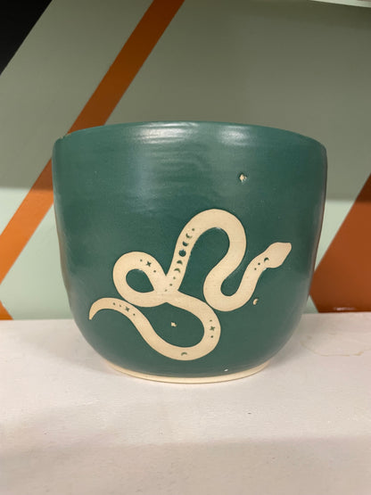 Matte Green Snake Planter