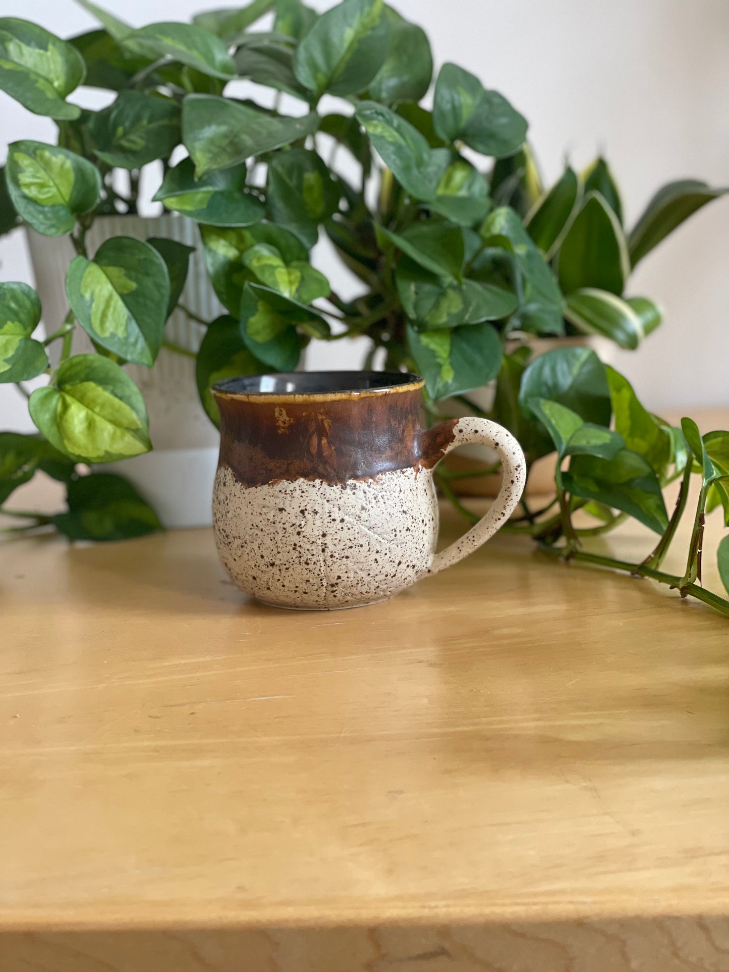 Brown and white Speckled Mug