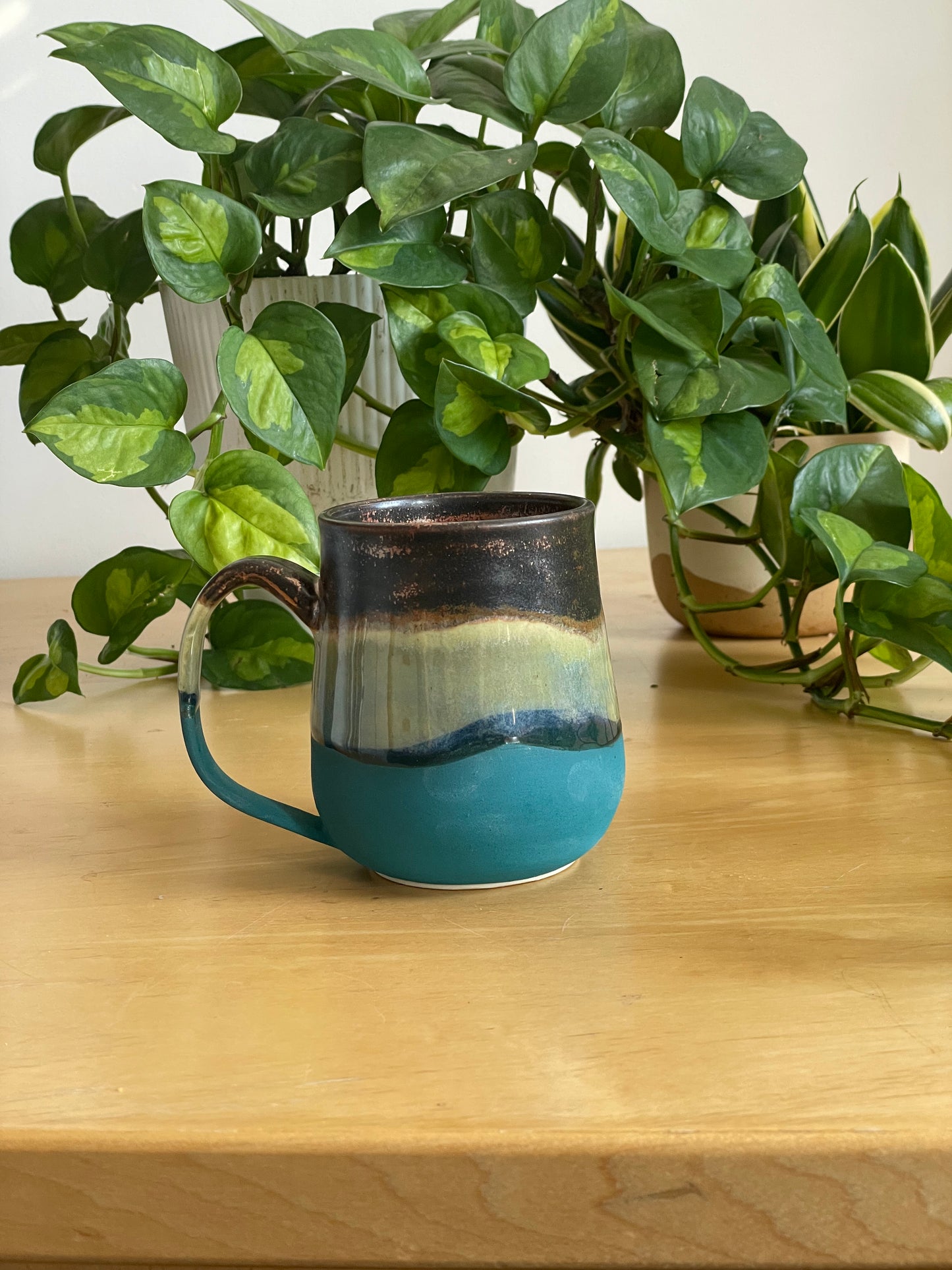 Teal and Copper Mug