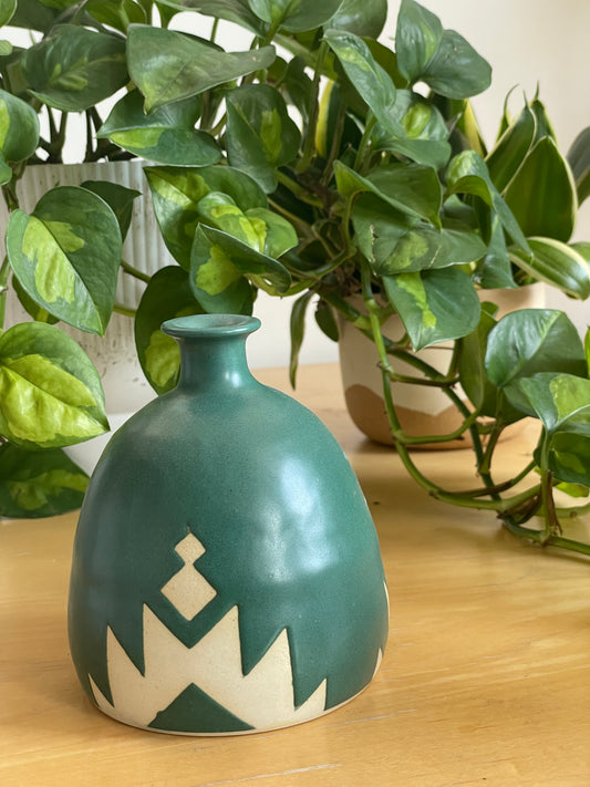 Matte Green Southwestern Watering Bell