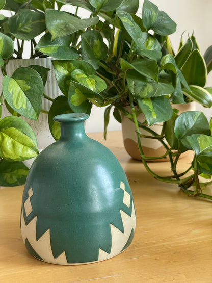 Matte Green Southwestern Watering Bell