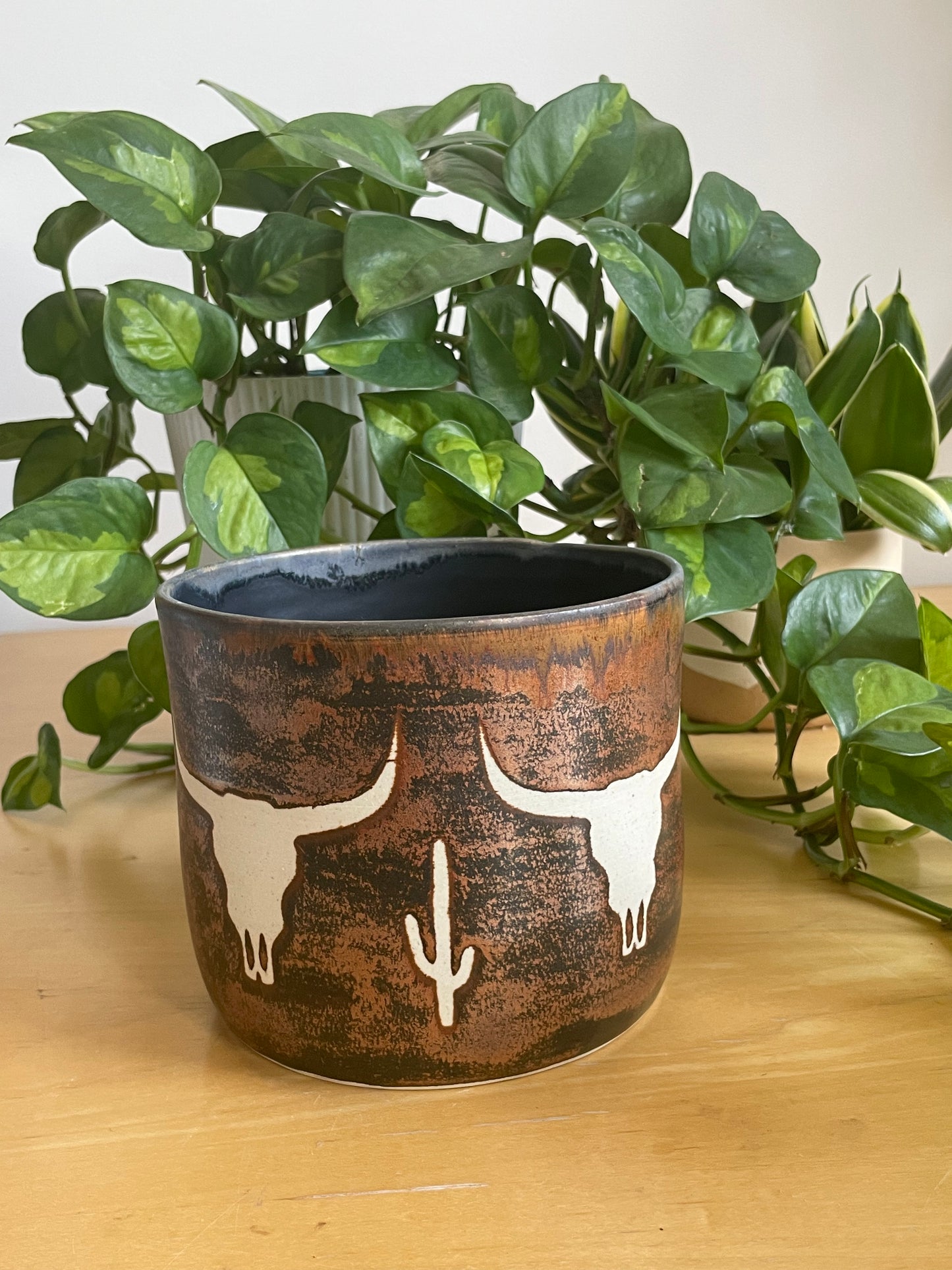 Copper Cow Utensil Holder