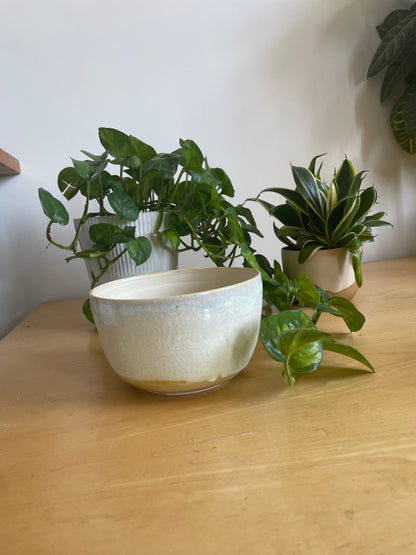 White Iridescent Planter