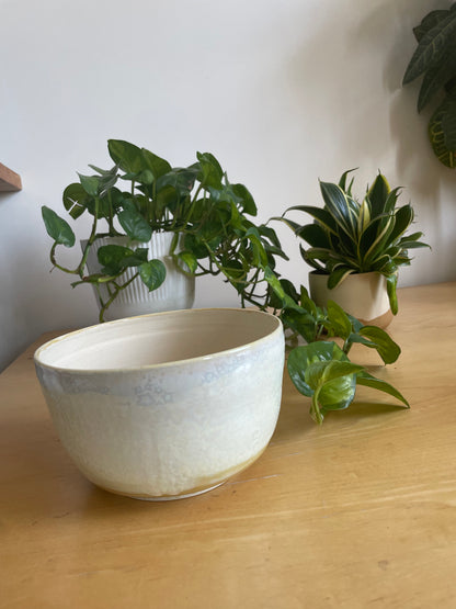 White Iridescent Planter