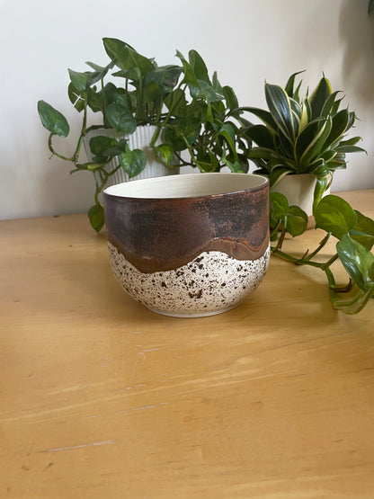 Copper and Brown Speckled Planter