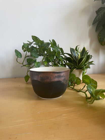 Black and Copper Planter